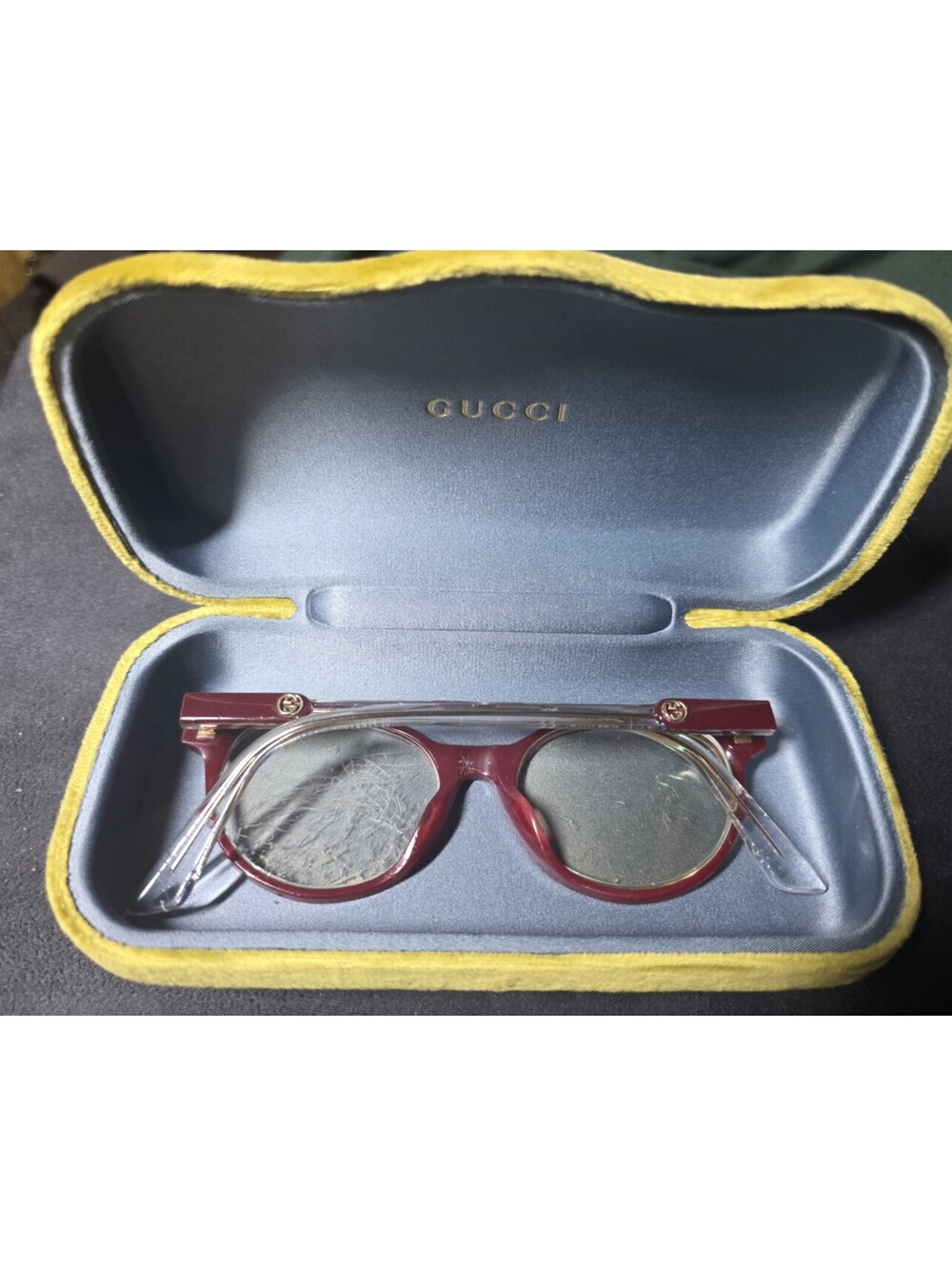 Gucci Burgundy Frame Eyeglasses (with Serial + Condition Notes)